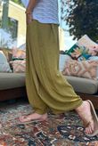 Sandbar Linen Blend Bloom Barrel Pant Olive
